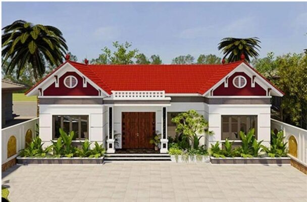 Mẫu nhà cấp 4 đẹp ba gian