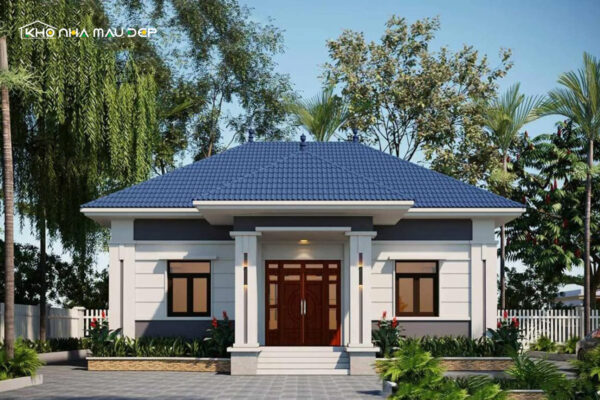 Mẫu thiết kế nhà cấp 4 đẹp mái tôn