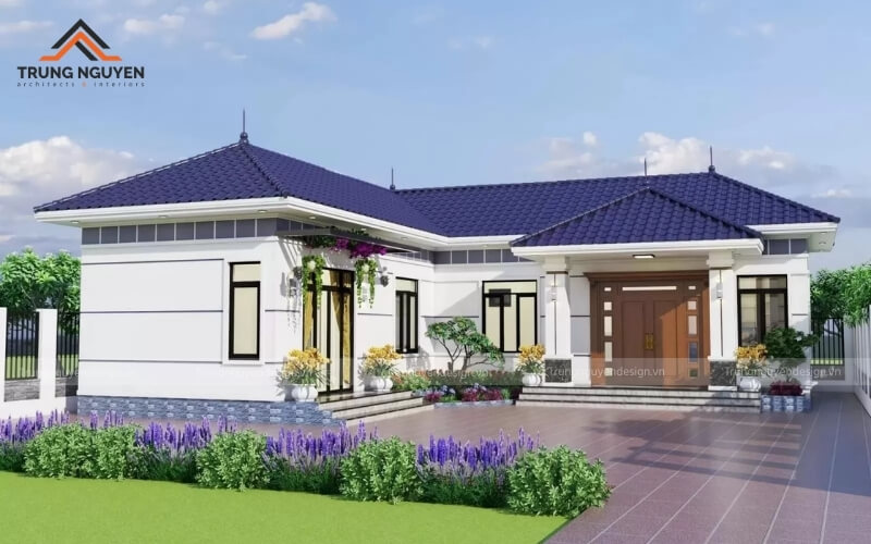 Mẫu nhà cấp 4 đẹp chữ L